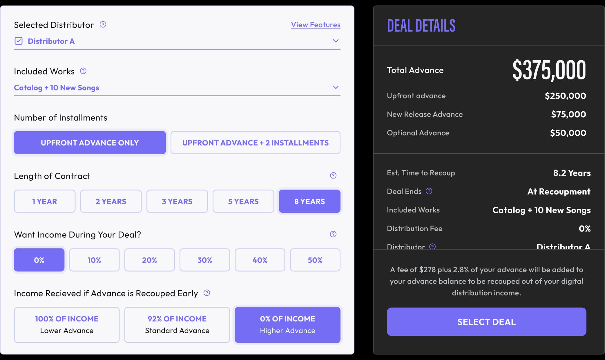 Customize your funding deal